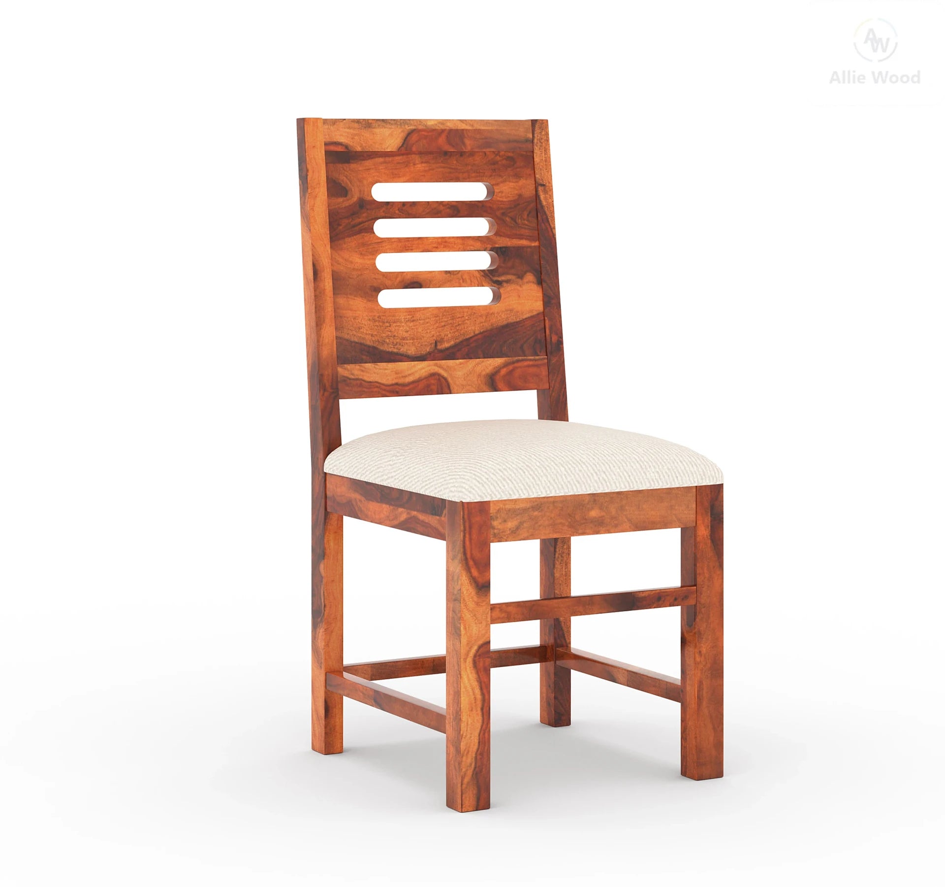 Cherry Wood Rosewood (Sheesham) Solid Wood Dining Chair (Set of 1, Finish Color - Teak Finish)