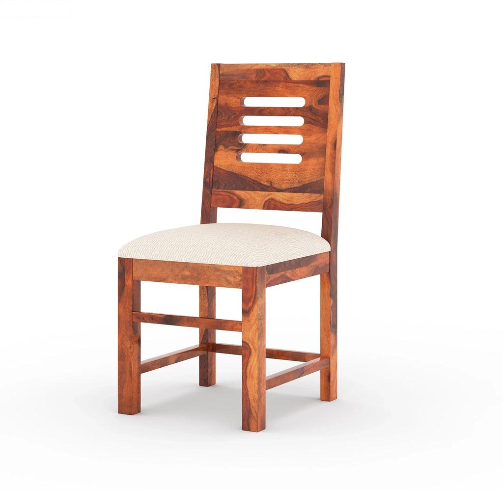 Cherry Wood Rosewood (Sheesham) Solid Wood Dining Chair (Set of 1, Finish Color - Teak Finish)
