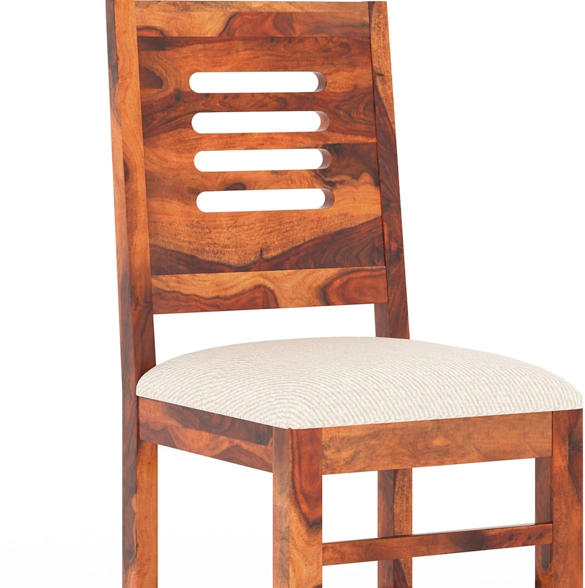 Cherry Wood Rosewood (Sheesham) Solid Wood Dining Chair (Set of 1, Finish Color - Teak Finish)