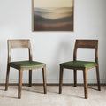 Wood Dining Chair in Dual Tone Colour - Set of 2